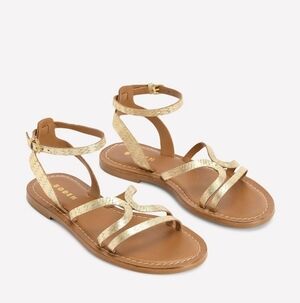 Boden Women's Gold Strappy Casual Sandals